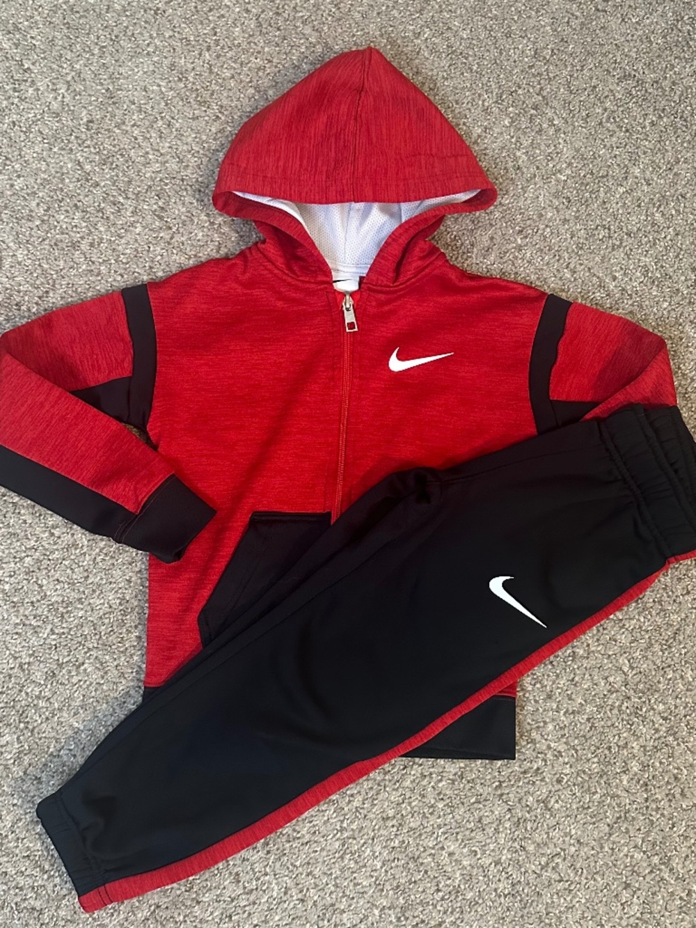 Youth Size 5 Red and Black Nike Track Suit